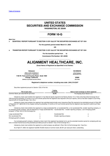 Thumbnail Alignment Healthcare 10-Q Quarterly Report FY 