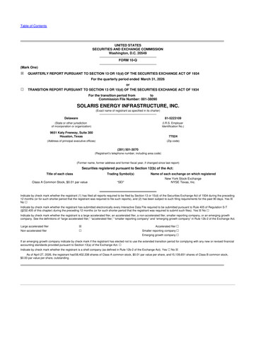 Thumbnail Solaris Energy Infrastructure 10-Q Quarterly Report FY 