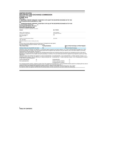 Miniature Smurfit Westrock 10-Q Rapport trimestriel  