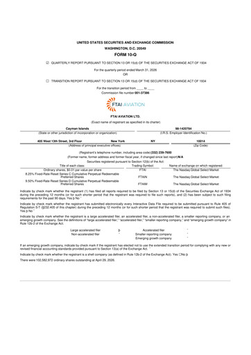 Thumbnail FTAI Aviation 10-Q Quarterly Report FY 