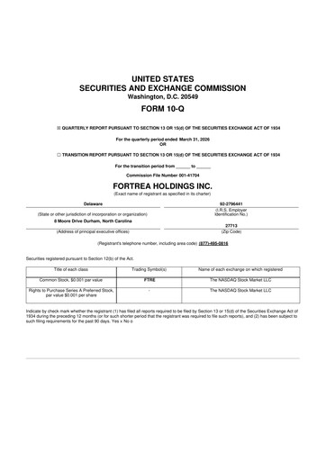 Thumbnail Fortrea 10-Q Quarterly Report FY 
