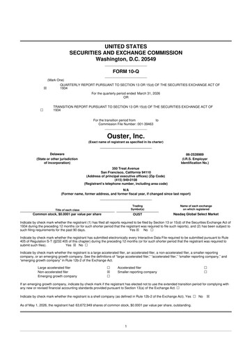 Thumbnail Ouster 10-Q Quarterly Report FY 