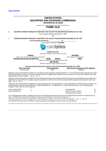 Thumbnail Cardlytics
 10-Q Quarterly Report FY 
