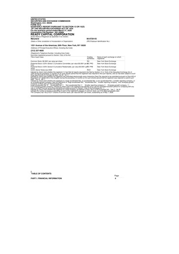 Thumbnail Ready Capital
 10-Q Quarterly Report FY 