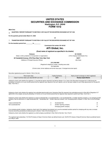 Miniature AlTi Global 10-Q Rapport trimestriel  