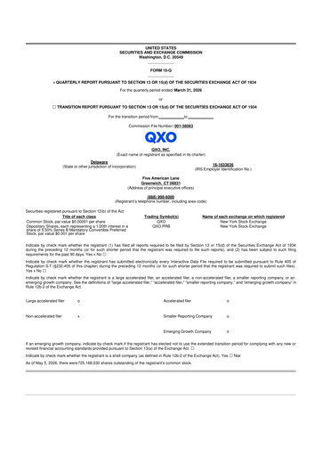 Thumbnail QXO, Inc. 10-Q Quarterly Report FY 