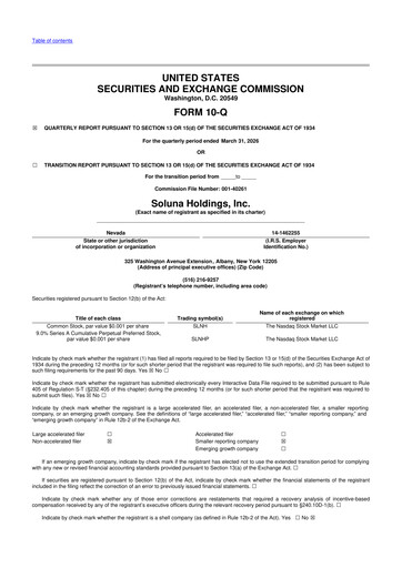 Thumbnail Soluna Holdings 10-Q Quarterly Report FY 