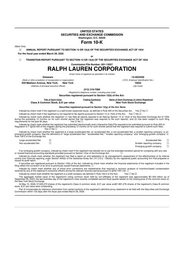 Thumbnail Ralph Lauren 10-K Annual Report 2026