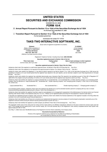 Thumbnail Take-Two Interactive
 10-K Annual Report 2026