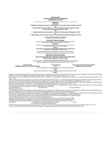 Thumbnail ICON plc 20-F Annual Report 2025