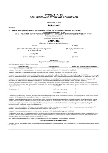 Thumbnail Bark, Inc. 10-K Annual Report 2026