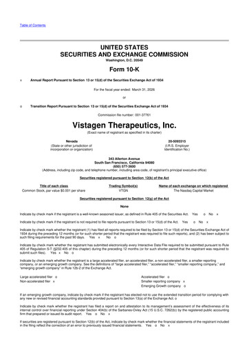 Thumbnail VistaGen Therapeutics
 10-K Annual Report 2026