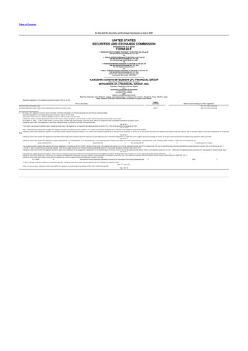 Thumbnail Mitsubishi UFJ Financial 20-F Annual Report 2026