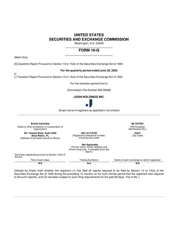 Thumbnail Jushi Holdings 10-Q Quarterly Report FY2026 