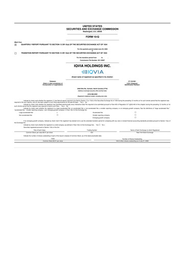 Thumbnail IQVIA 10-Q Quarterly Report FY2026 