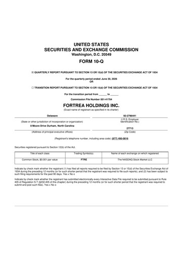 Thumbnail Fortrea 10-Q Quarterly Report FY2026 