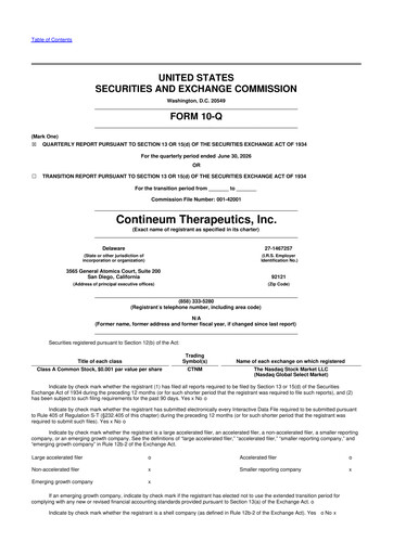 Thumbnail Contineum Therapeutics 10-Q Quarterly Report FY2026 