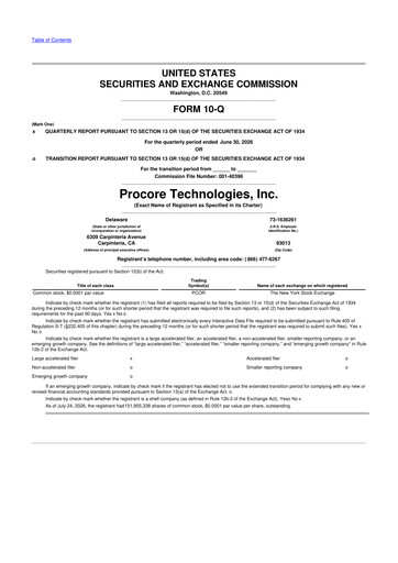 Miniature Procore 10-Q Rapport trimestriel 2026 