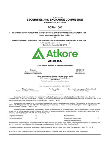 Thumbnail Atkore 10-Q Quarterly Report FY2026 