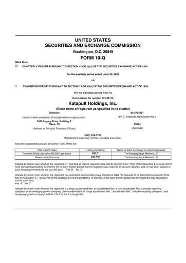 Thumbnail Katapult Holdings 10-Q Quarterly Report FY2026 