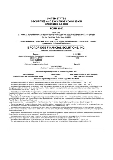Thumbnail Broadridge Financial Solutions
 10-K Annual Report 2026