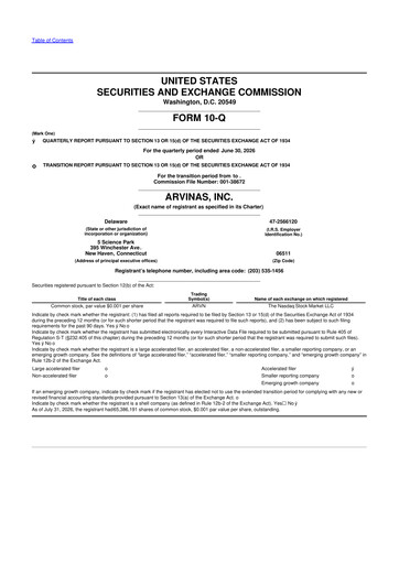 Thumbnail Arvinas 10-Q Quarterly Report FY2026 