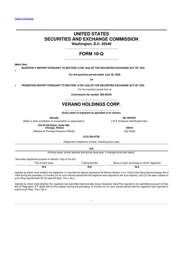 Thumbnail Verano Holdings 10-Q Quarterly Report FY2026 