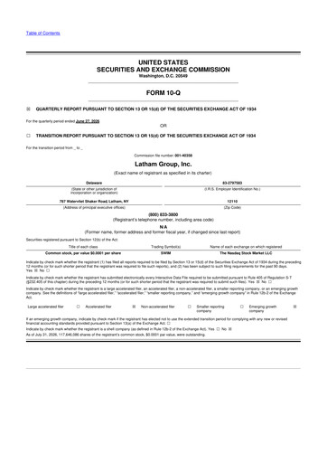 Thumbnail Latham Group 10-Q Quarterly Report FY2026 