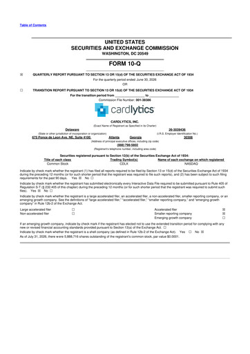 Thumbnail Cardlytics
 10-Q Quarterly Report FY2026 