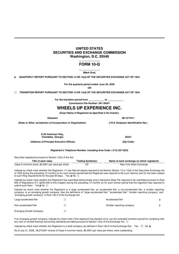 Thumbnail Wheels Up 10-Q Quarterly Report FY2026 