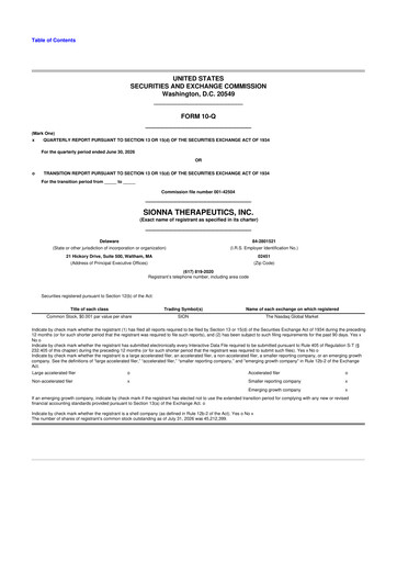 Thumbnail Sionna Therapeutics 10-Q Quarterly Report FY2026 
