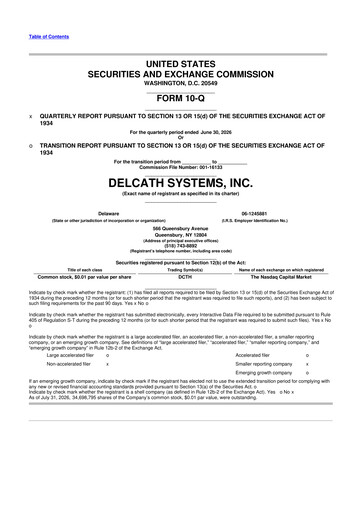 Vorschaubild Delcath Systems 10-Q Quartalsbericht 2026 