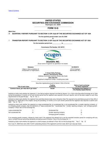 Thumbnail Ocugen 10-Q Quarterly Report FY2026 
