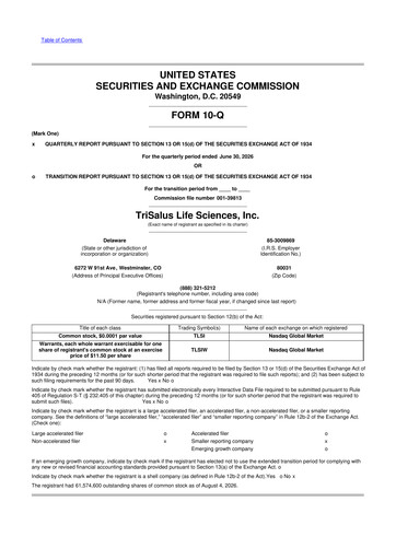 Thumbnail TriSalus Life Sciences 10-Q Quarterly Report FY2026 