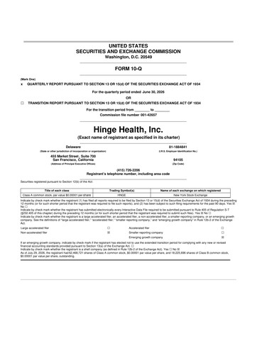 Thumbnail Hinge Health 10-Q Quarterly Report FY2026 
