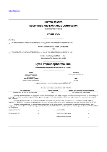 Thumbnail Lyell Immunopharma 10-Q Quarterly Report FY2026 