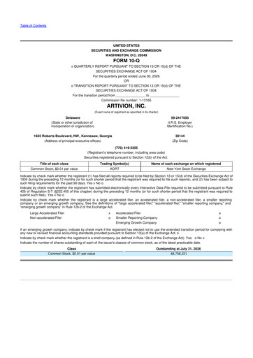 Thumbnail Artivion 10-Q Quarterly Report FY2026 