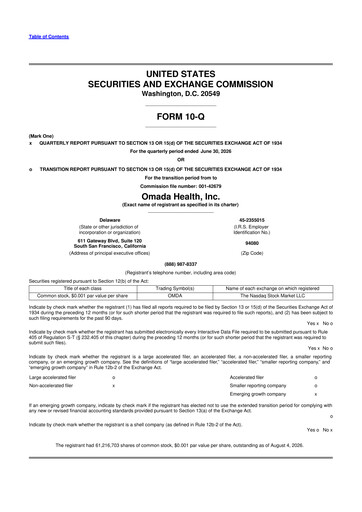 Thumbnail Omada Health 10-Q Quarterly Report FY2026 