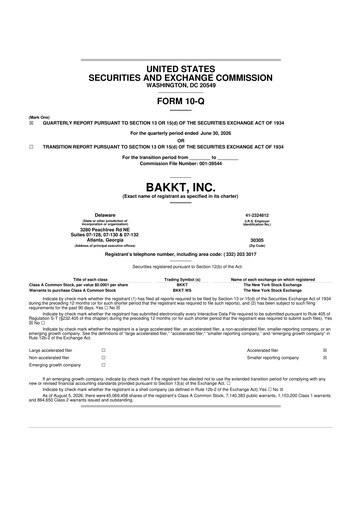 Thumbnail Bakkt Holdings 10-Q Quarterly Report FY2026 