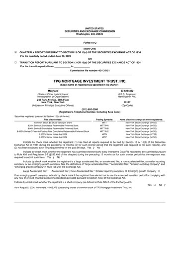 Thumbnail TPG Mortgage Investment Trust 10-Q Quarterly Report FY2026 