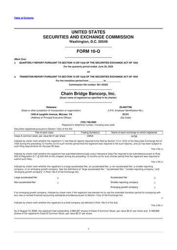 Thumbnail Chain Bridge Bancorp 10-Q Quarterly Report FY2026 