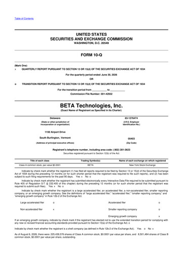 Thumbnail BETA Technologies 10-Q Quarterly Report FY2026 