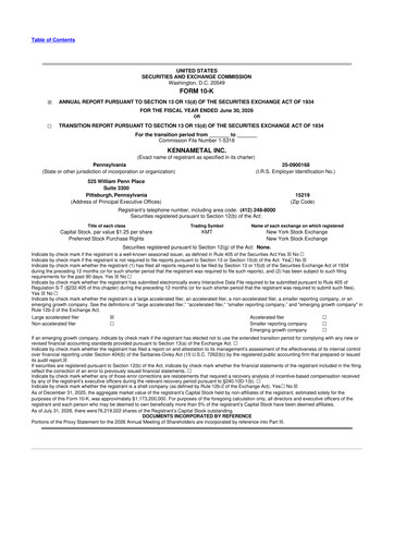 Thumbnail Kennametal 10-K Annual Report 2026