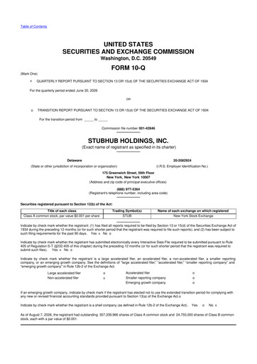 Thumbnail StubHub Holdings 10-Q Quarterly Report FY2026 