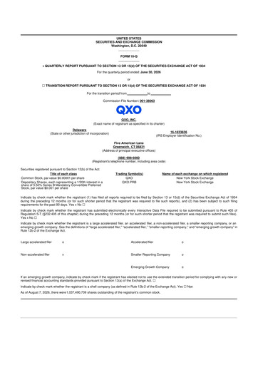 Thumbnail QXO, Inc. 10-Q Quarterly Report FY2026 