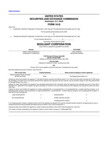 Thumbnail Boxlight
 10-Q Quarterly Report FY2026 