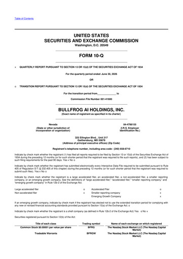 Thumbnail Bullfrog AI  10-Q Quarterly Report FY2026 