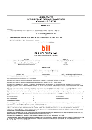 Thumbnail Bill.com 10-K Annual Report 2026