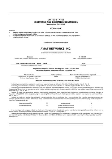 Miniature Aviat Networks 10-K Rapport annuel 2026