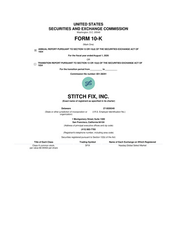 Thumbnail Stitch Fix
 10-K Annual Report 2026